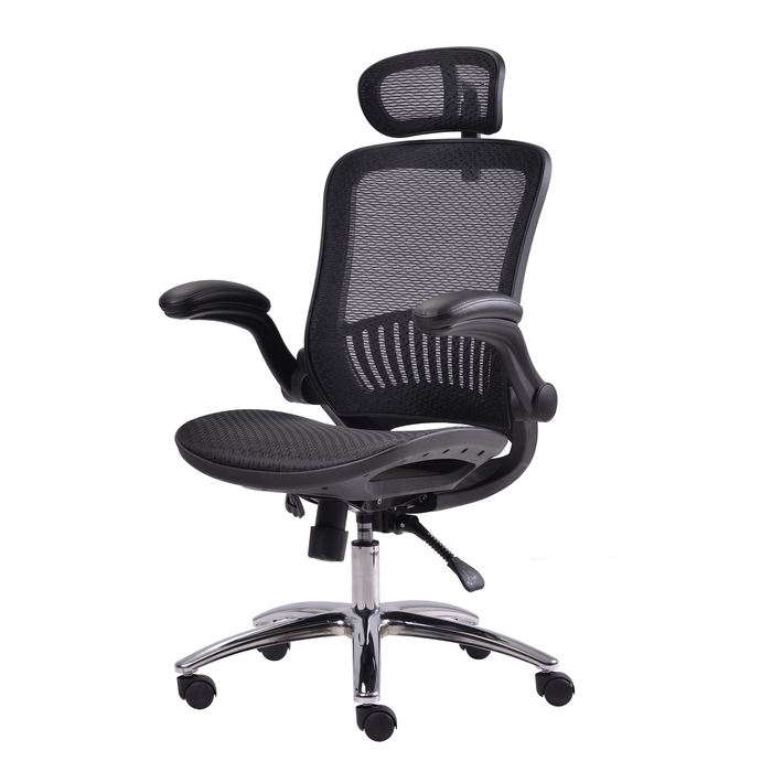 Office Chair - Ergonomic Mesh Chair Computer Chair Home Executive Desk Chair Comfortable Reclining Swivel Chair High Back with Wheels and Adjustable Headrest for Teens/Adults (Black)