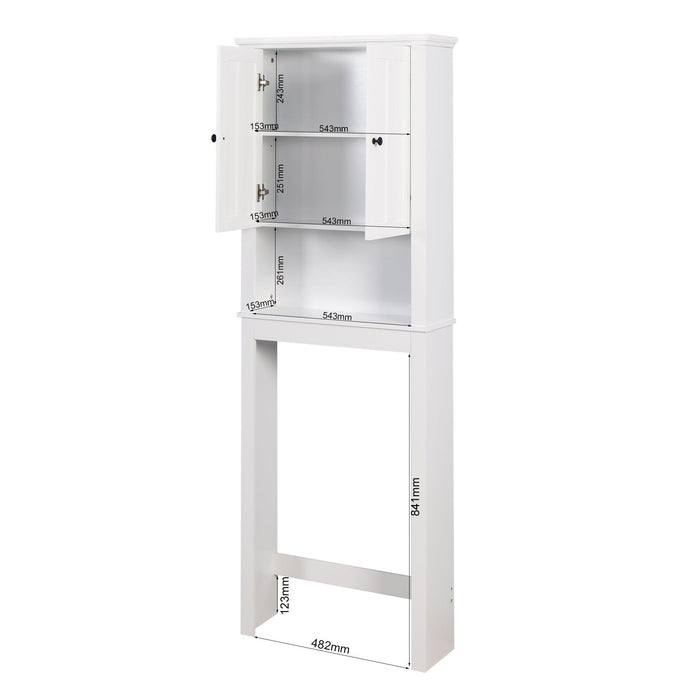 Bathroom WoodenStorage Cabinet Over-The-Toilet Space Saver with a Adjustable Shelf 23.62x7.72x67.32 inch