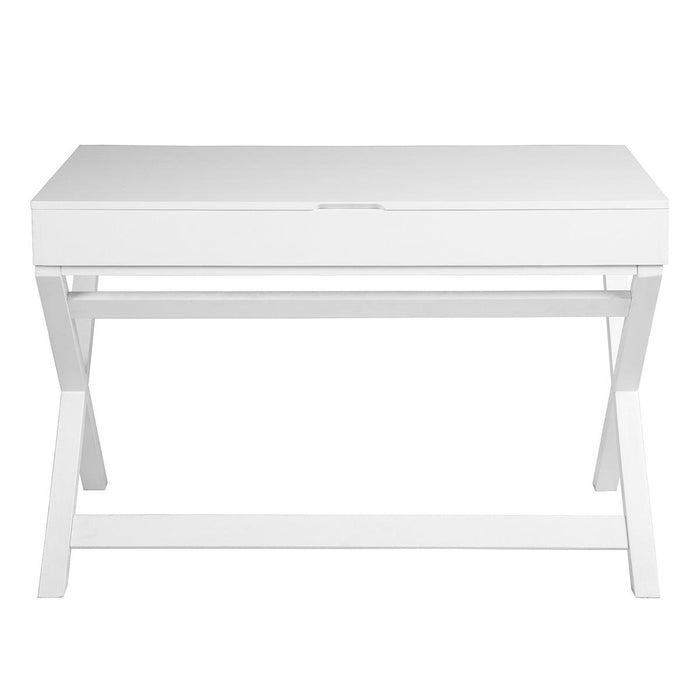 Lift Desk with 2 DrawerStorage, Computer Desk with Lift Table Top, Adjustable Height Table for Home Office, Living Room,white