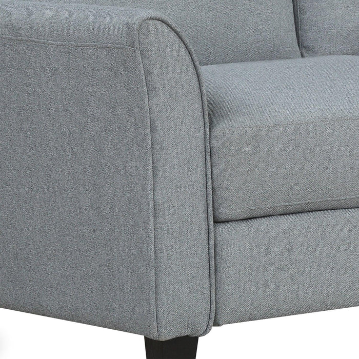 Living Room Furniture Armrest Single Sofa   and Loveseat Sofa (Gray)