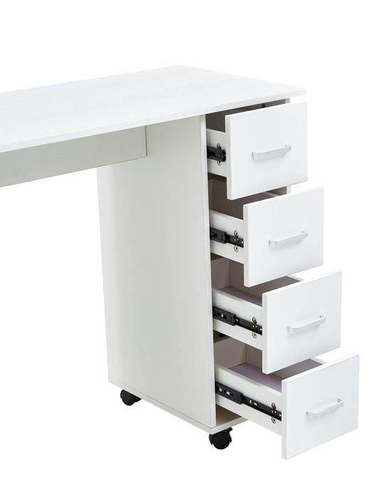 Home Office Computer Desk Table with Drawers White 41.73‘’L 17.72''W 31.5''H