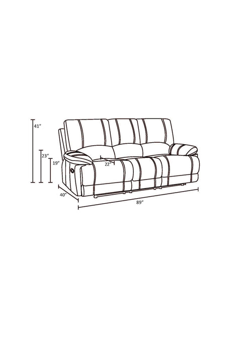 Global United Leather-Air Recliining  Sofa