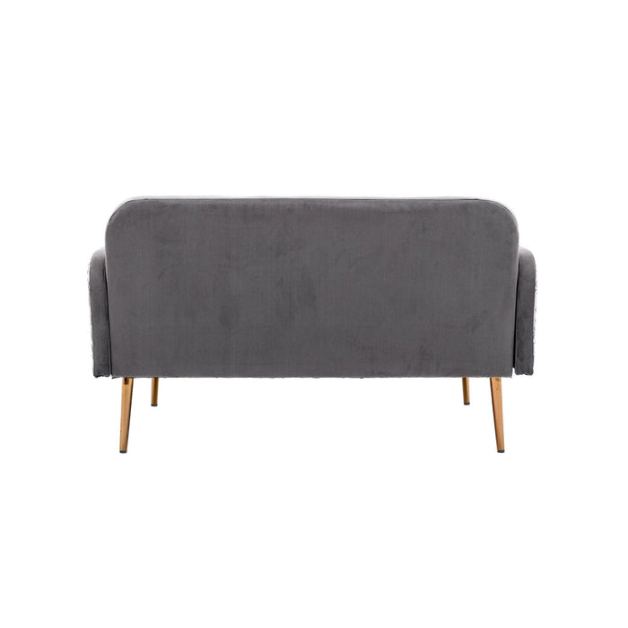 Velvet  Sofa , Accent sofa .loveseat sofa with metal feet