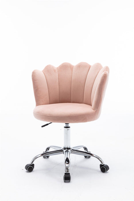 Swivel Shell Chair for Living Room/Bed Room,Modern Leisure office Chair  Pink