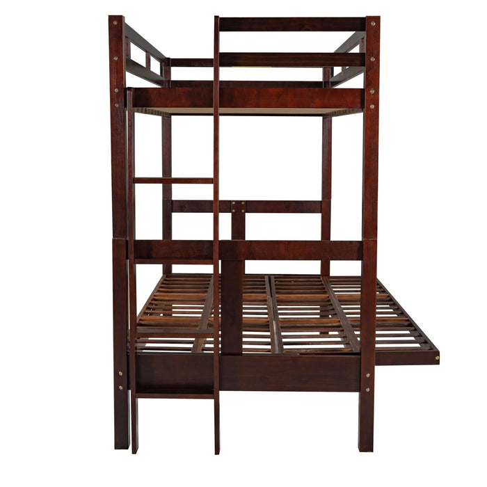 Twin over Full Convertible Bunk Bed - Espresso