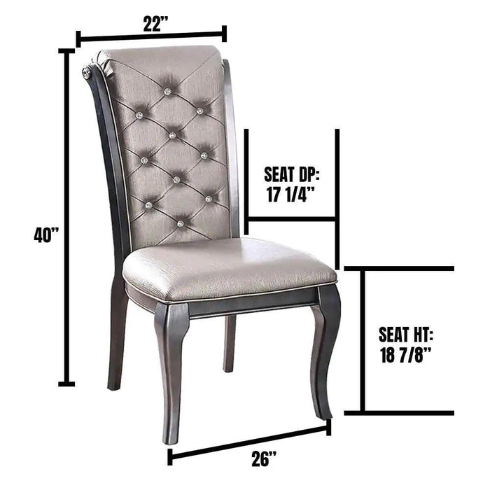 Amina Traditional Dining chair Gray #CM3219GY