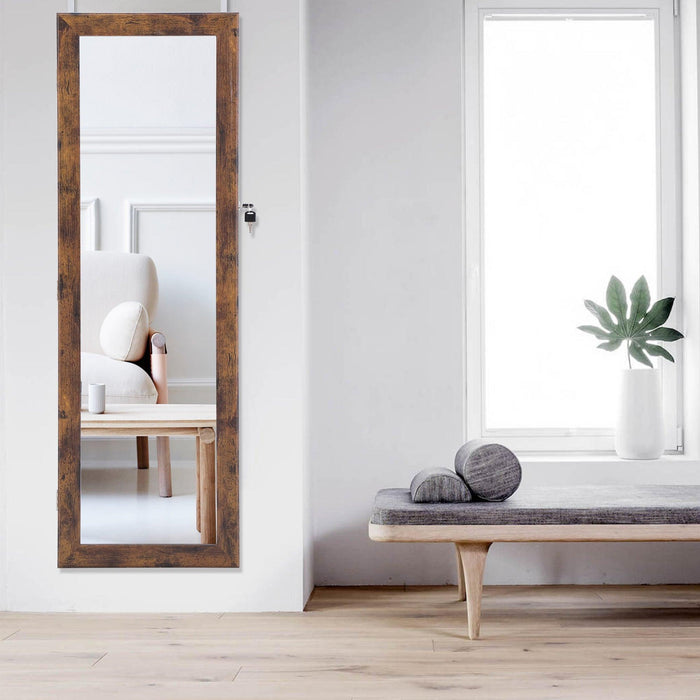 Fashion Simple JewelryStorage Mirror Cabinet Can Be Hung On The Door Or Wall