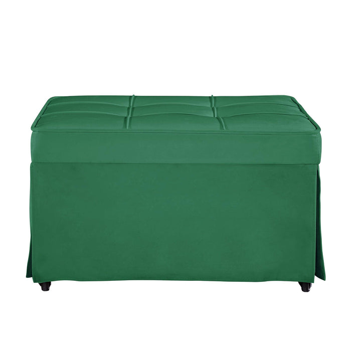 Velvet Folding Sofa Bed Sleeper Chair with Adjustable Backrest .