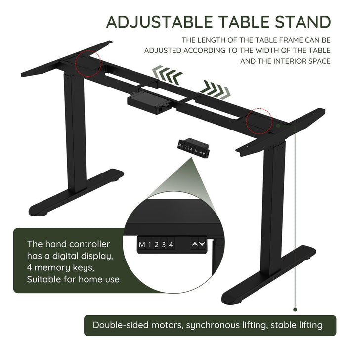 Electric Stand up Desk Frame - ErGear Height Adjustable Table Legs Sit Stand Desk Frame Up to  Ergonomic Standing Desk Base Workstation Frame Only