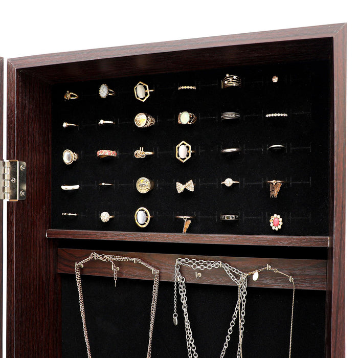 Fashion Simple JewelryStorage Mirror Cabinet Can Be Hung On The Door Or Wall