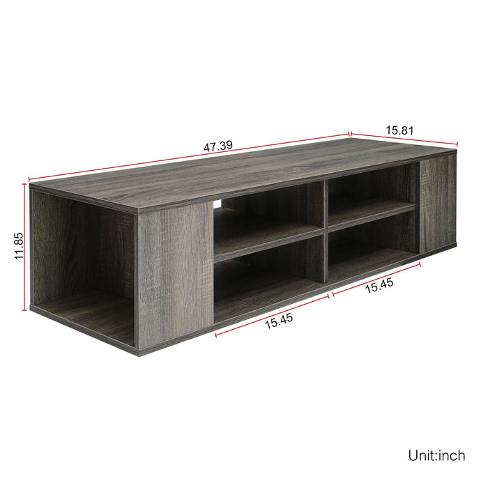 Wall Mounted Media Console,Floating TV Stand Component Shelf with Height Adjustable