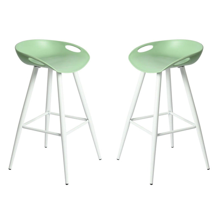 Bak Bar & Counter Stool (Set of 2) - MINT & WHITE