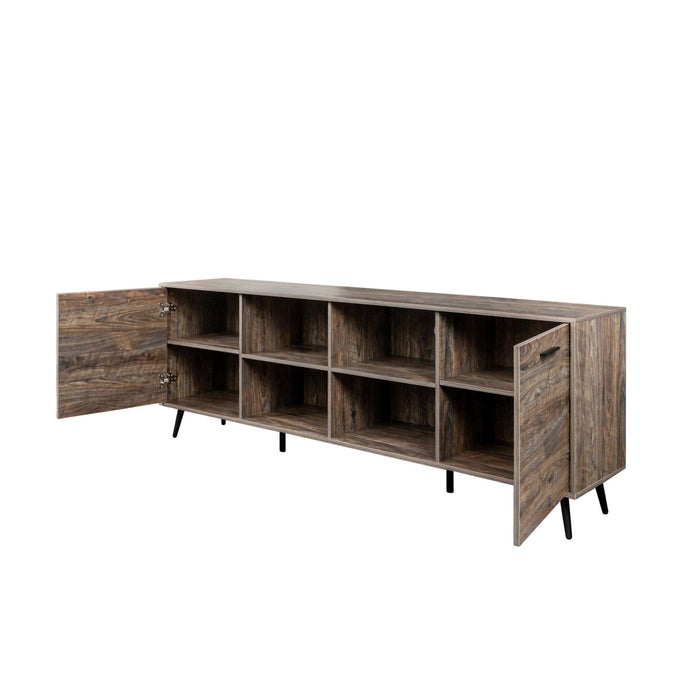 TV Stand Mid-Century WoodModern Entertainment Center AdjustableStorage Cabinet TV Console for Living Room