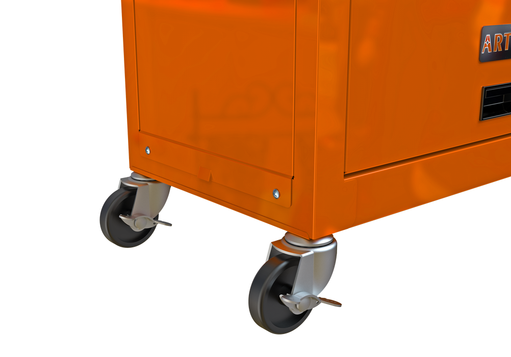 High Capacity Rolling Tool Chest with Wheels and Drawers, 8-Drawer ToolStorage Cabinet--ORANGE