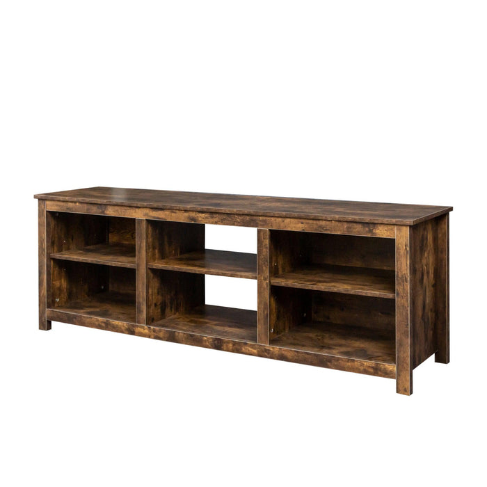 Living room TV stand furniture with 6Storage compartments and 1 shelf cabinet, high-quality particle board