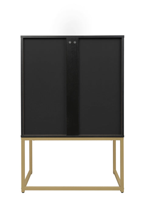 2 door high cabinet，adjustable shelf，Teddy fleece，Symmetrical semicircle design，Suitable for living room, bedroom, study