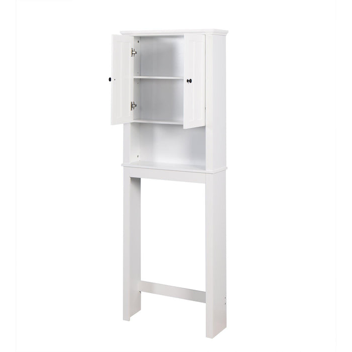 Bathroom WoodenStorage Cabinet Over-The-Toilet Space Saver with a Adjustable Shelf 23.62x7.72x67.32 inch