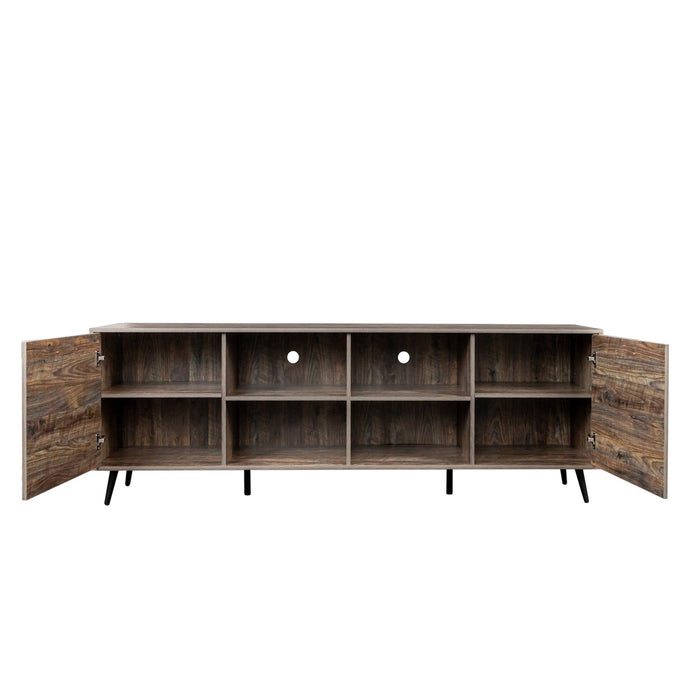 TV Stand Mid-Century WoodModern Entertainment Center AdjustableStorage Cabinet TV Console for Living Room