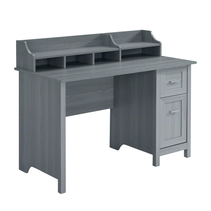 Techni Mobili Classic Office Desk withStorage, Grey