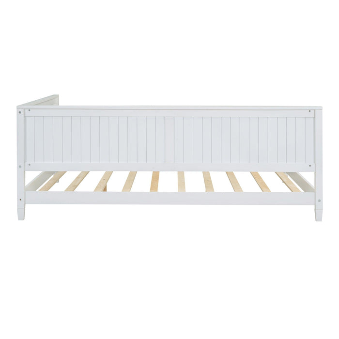 Full Size Wood Daybed/Sofa Bed, White