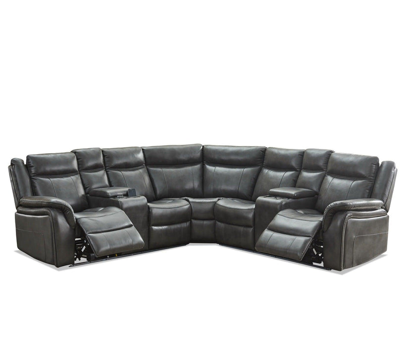 Power reclining Sectional W/LED strip GRAY M02