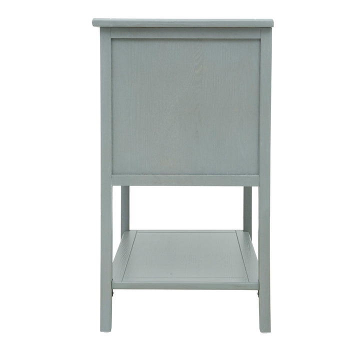 2 Drawer Side table,American style, End table,Suitable for bedroom, living room, study