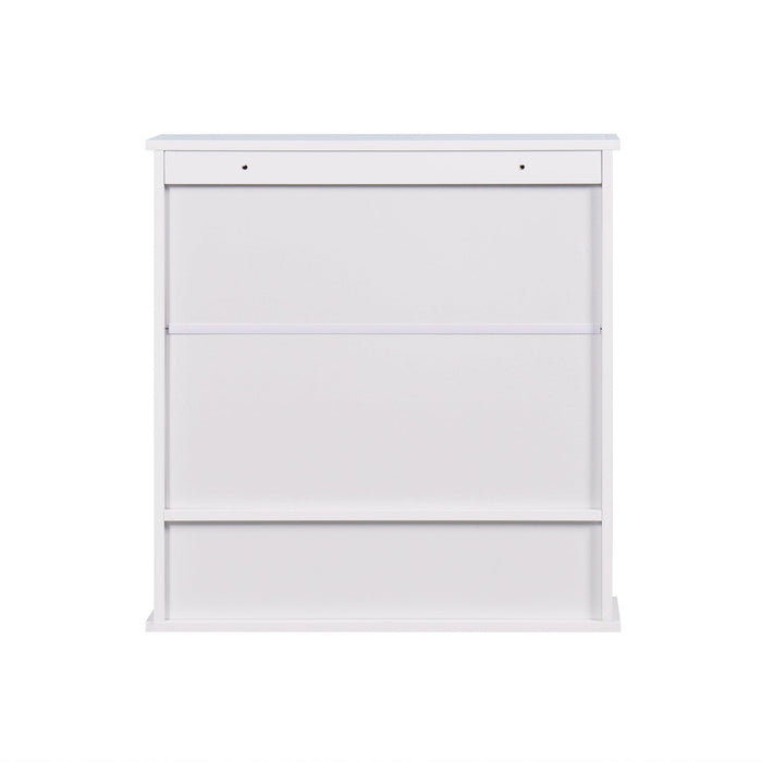 Wall Mounted Bathroom Cabinet with 2 Mirror Doors and Adjustable Shelf