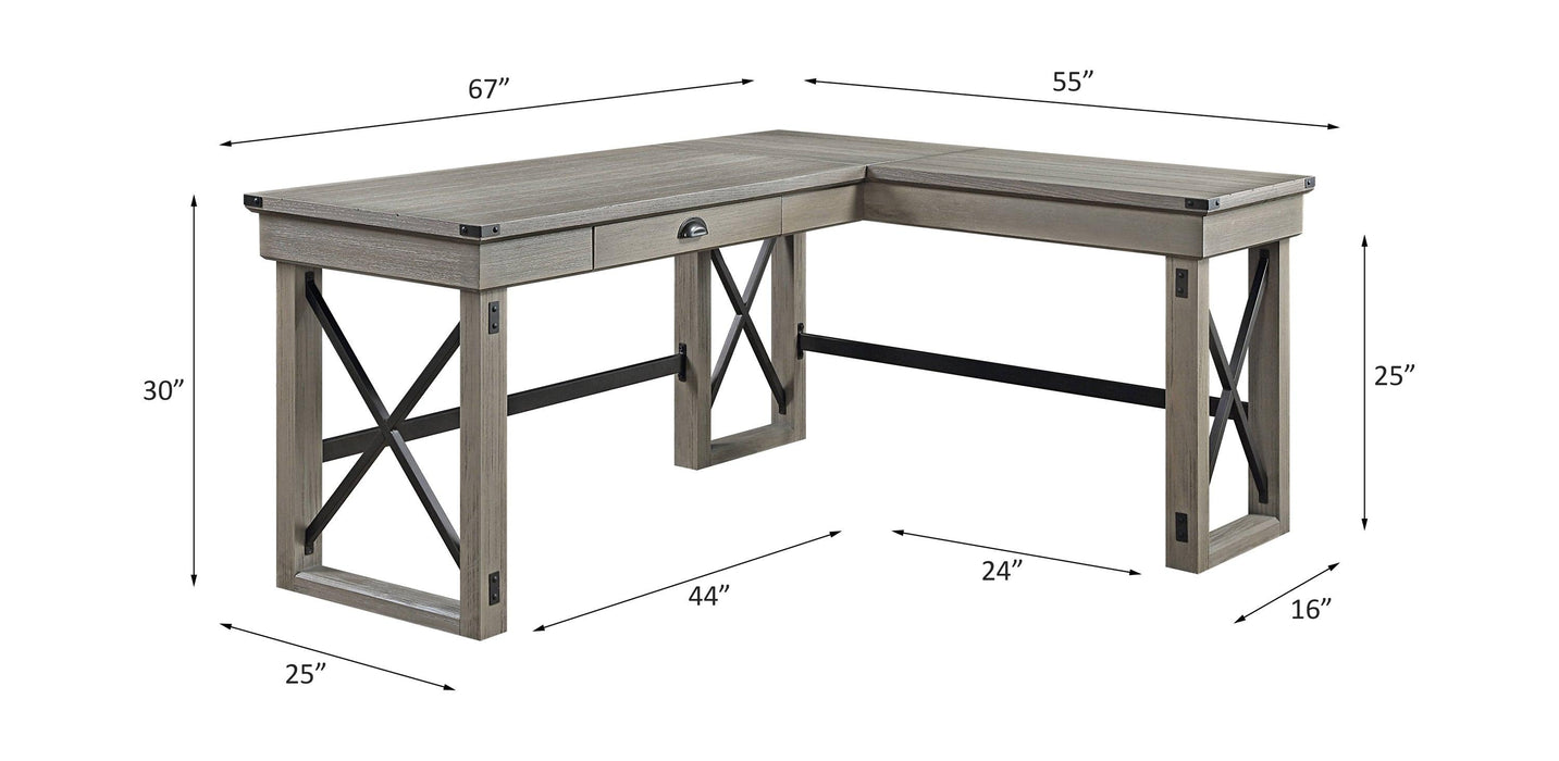 ACME Talmar Writing Desk w/Lift Top in Rustic Oak Finish OF00053