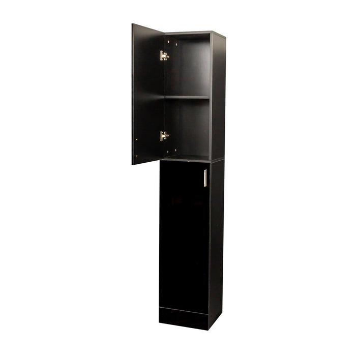 Freestanding  Cabinet with Inadjustable Shelves and two Doors for Kitchen, Dining Room,black