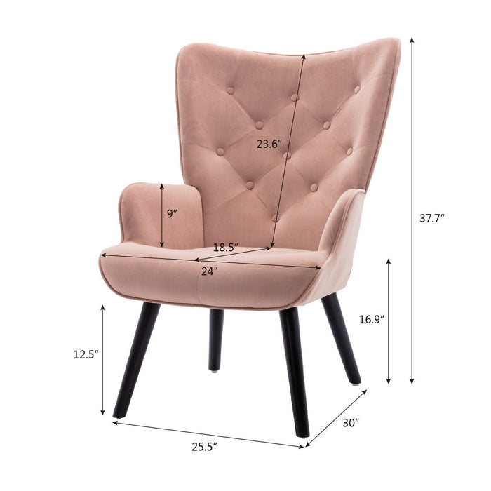 Accent chair  Living Room/Bed Room,Modern Leisure  Chair  Pink