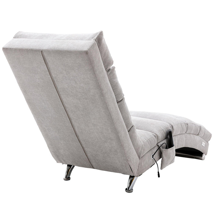 Linen Chaise Lounge Indoor Chair,Modern Long Lounger for Office or Living Room