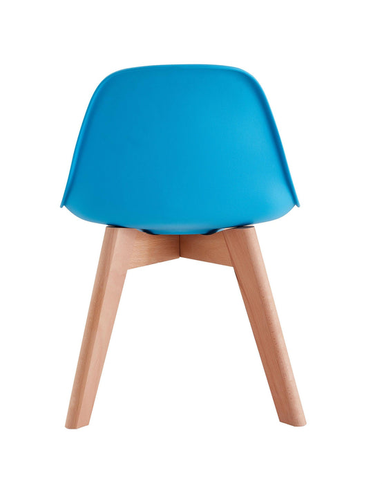 BB chair ,wood leg; pp back with cushion, BLUE, 2 pcs per set