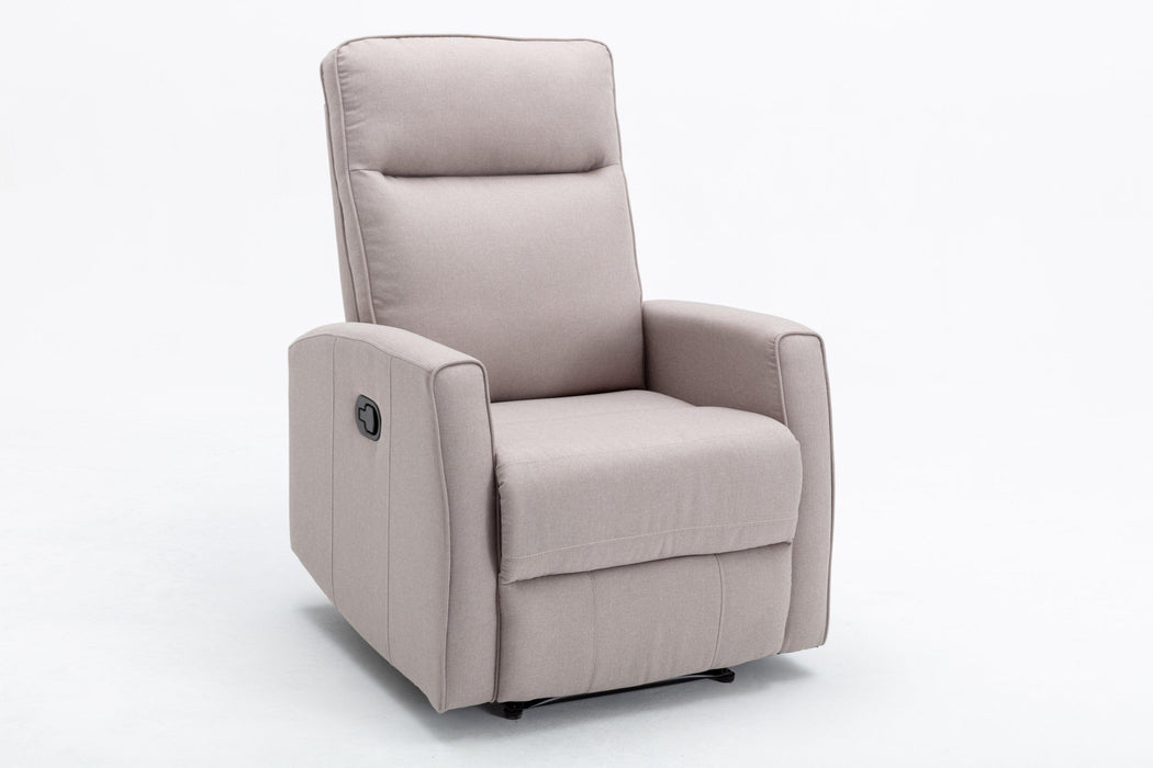 Minimalism Style Manual Recliner, Classic Single Chair, Small Sofa for Living Room&Bed Room, Cream