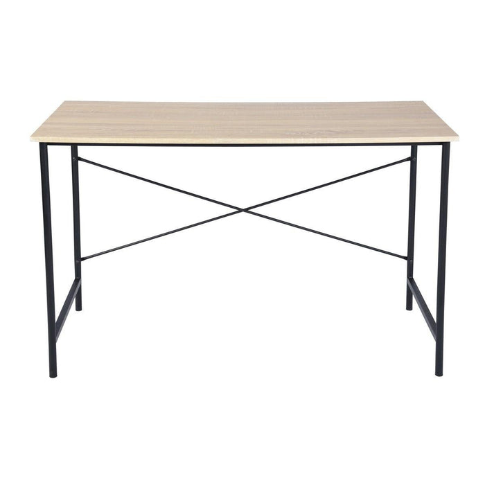 47.2“W x 23.6”D x 29.6“H Metal Frame Home Office Writing Desk - Oak & Black