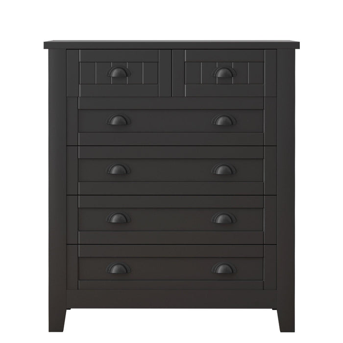 DRAWER DRESSER CABINET，BAR CABINET, storge cabinet, lockers, retro shell-shaped handle, can be placed in the living room, bedroom, dining room, black