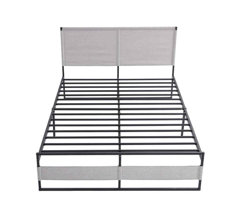 V4 Metal Bed Frame 14 Inch King Size with Headboard and Footboard, Mattress Platform with 12 InchStorage Space