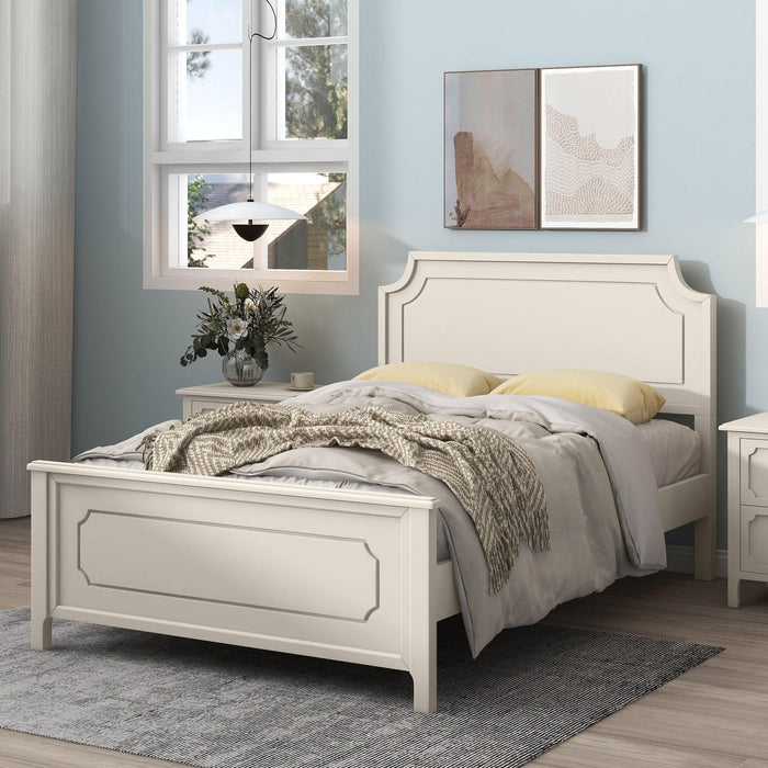 3 Pieces Bedroom Sets Milky White Solid Rubber Wood Twin Size Canopy Daybed with Trundle with Nightstand and Dresser