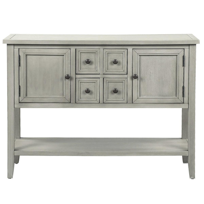 Cambridge Series Buffet Sideboard Console Table with Bottom Shelf (Antique Gray)