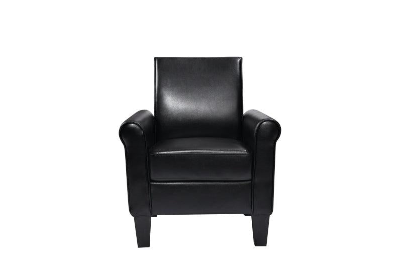 Accent Chairs, Comfy Sofa Chair, Armchair for Reading, Living Room, Bedroom, Office，Waiting Room, PU leather, Black