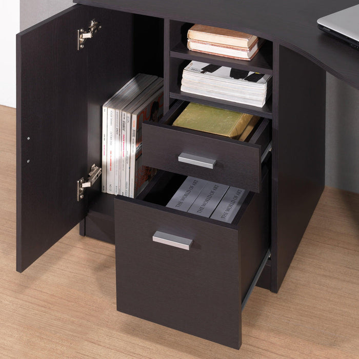 Techni Mobili Classic Office Desk withStorage, Espresso