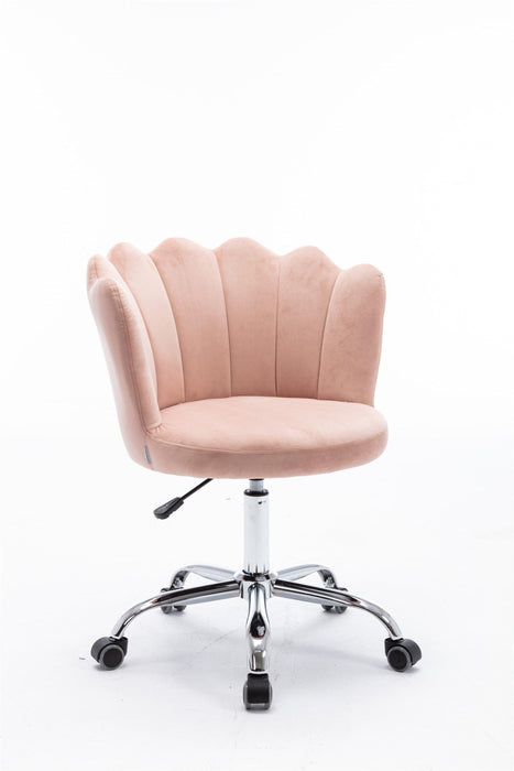 Swivel Shell Chair for Living Room/Bed Room,Modern Leisure office Chair  Pink