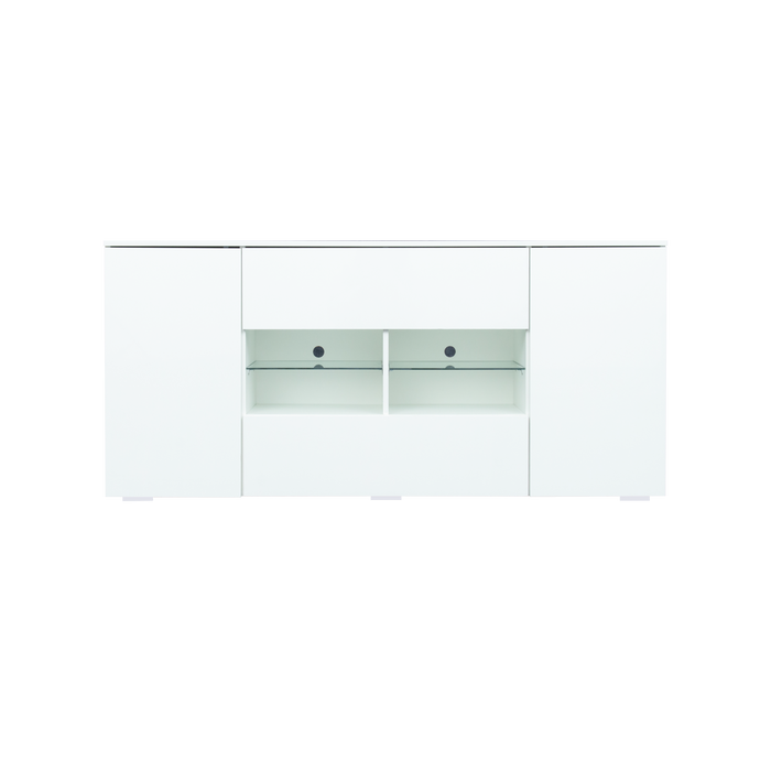 TV cabinet with double doors and drawers is suitable for living room and bedroom