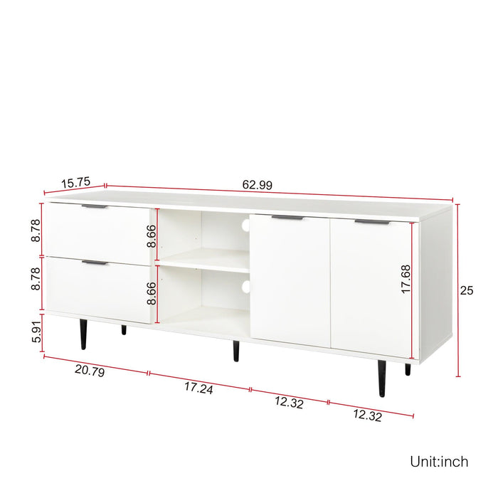 TV Stand Use in Living Room Furniture , high quality particle board,White