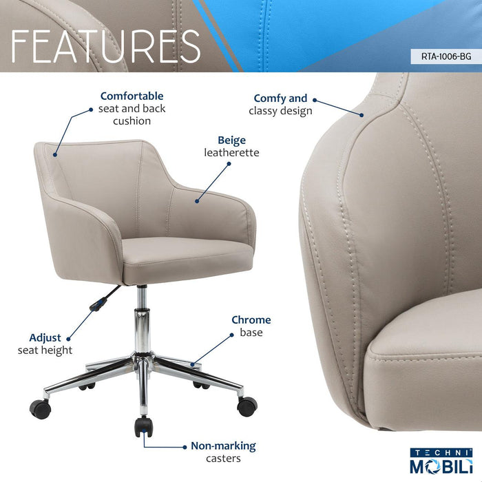 Techni Mobili Comfy and Classy Home Office Chair