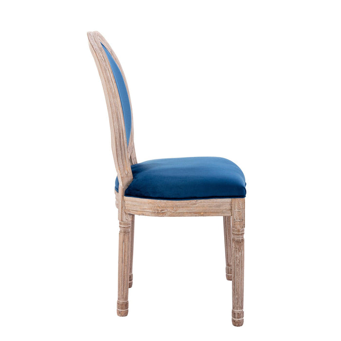 Upholstered Velvet  French Dining  Chair with rubber legs,Set of 2