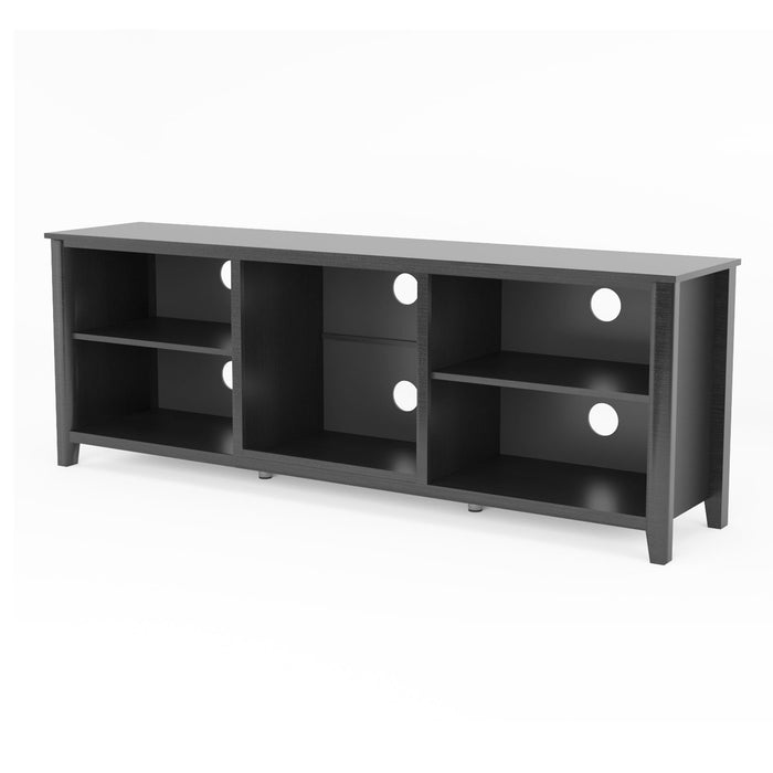 TV StandStorage Media Console Entertainment Center,Tradition Black,wihout drawer