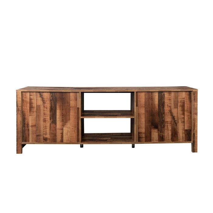 Farmhouse TV Stand,  Wood Entertainment Center Media Console withStorage