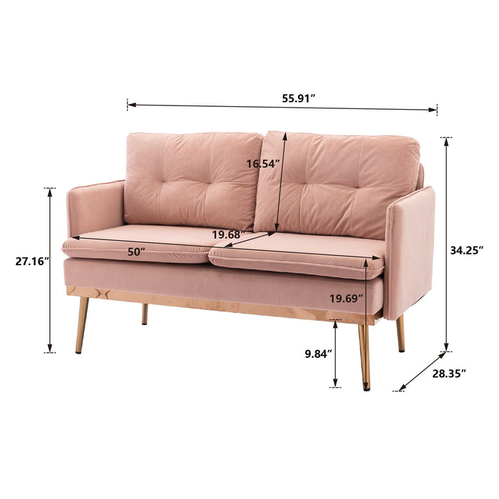 Velvet  Sofa , Accent sofa .loveseat sofa with Stainless feet