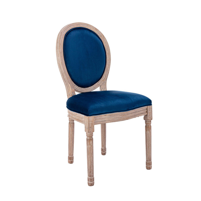 Upholstered Velvet  French Dining  Chair with rubber legs,Set of 2