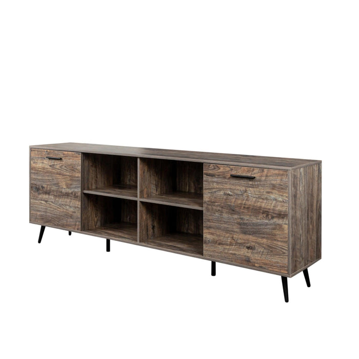 TV Stand Mid-Century WoodModern Entertainment Center AdjustableStorage Cabinet TV Console for Living Room